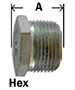 BG Steel Hex Head Plug Diagram